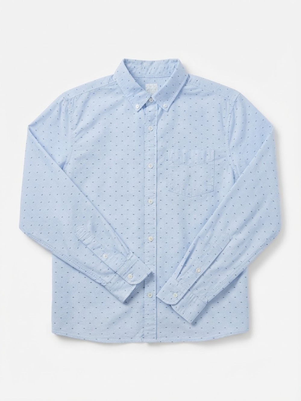 GAP Light Blue Men's Button-Down with Micro Dot Pattern